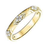 14KT Yellow Gold & Diamond Stackable Fashion Ring   - 1/8 ctw