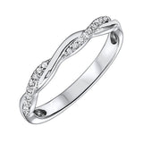 14KT White Gold & Diamond Stackable Fashion Ring   - 1/10 ctw