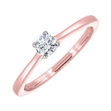 14KT White & Pink Gold & Diamonds Stunning Fashion Ring - 1/2 CTW