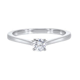 14KW Solitaire Prong Diamond Ring 3/4CT