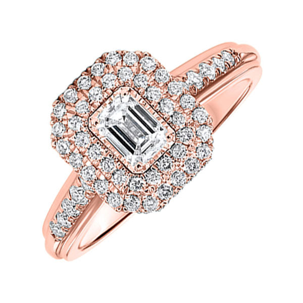 PLAT - 950 White Gold & Diamond Fashion Ring -3/4 ctw