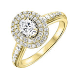 18KT Yellow Gold & Diamond Sparkle Fashion Ring  - 3/4 ctw
