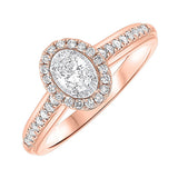 14KT Pink Gold & Diamonds Stunning Fashion Ring - 5/8 CTW