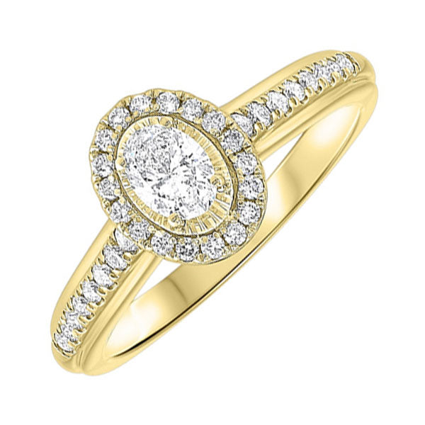 14KT Yellow Gold & Diamonds Stunning Bridal Set Ring - 5/8 CTW