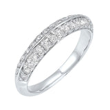 14KT White Gold & Diamond Sparkle Fashion Ring   - 1/2 ctw