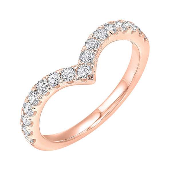 14KT Pink Gold & Diamonds Stunning Fashion Ring - 1/10 CTW