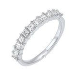 14KT White Gold & Diamond Classic Book Princess Prong Fashion Ring   - 1/4 ctw
