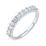 14KT White Gold & Diamond Classic Book Princess Prong Fashion Ring   - 1 ctw