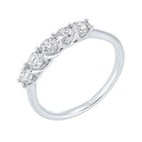 14KT White Gold & Diamond Classic Book Shared Prong Trellis Fashion Ring   - 1-1/2 ctw