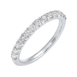 14KT White Gold & Diamond Classic Book French Prong Fashion Ring   - 1/2 ctw