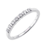 14KT White Gold & Diamond Classic Book Bar Channel Fashion Ring   - 1/4 ctw