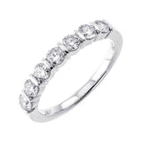 14KT White Gold & Diamond Classic Book Bar Channel Fashion Ring   - 3/4 ctw