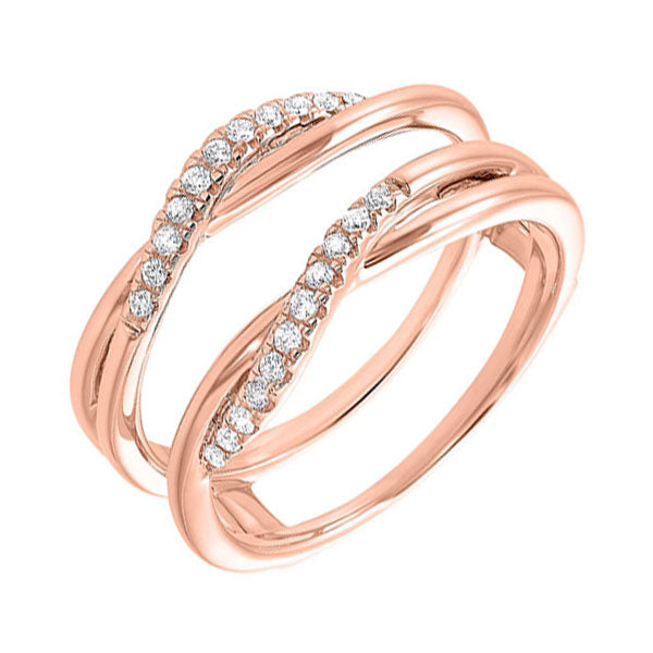 14KT Pink Gold & Diamonds Stunning Fashion Ring - 1/6 CTW