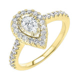 14KT White & Yellow Gold & Diamonds Stunning Engagement Ring - 3/4 CTW