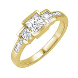 14KT Yellow Gold Sparkle Fashion Ring - 1 ctw