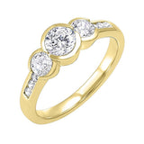 14KT Yellow Gold Sparkle Fashion Ring - 3/4 ctw