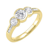 14KT Yellow Gold Sparkle Fashion Ring - 1/2 ctw