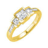 14KT Yellow Gold Sparkle Fashion Ring - 1-1/2 ctw