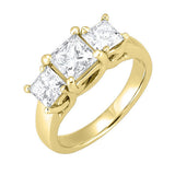 14KT Yellow Gold & Diamond Sparkle Fashion Ring  - 3/4 ctw