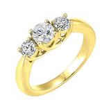 14KT Yellow Gold Sparkle Fashion Ring - 1/2 ctw
