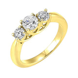 14KT Yellow Gold Sparkle Fashion Ring - 3/4 ctw