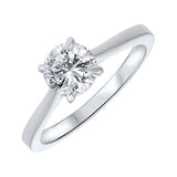 14KT White Gold & Diamond Classic Book Solitaire Engagement Ring  - 1 ctw