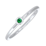 14KT White Gold Gemstone Ring