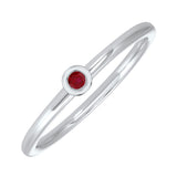 14KT White Gold Gemstone Ring