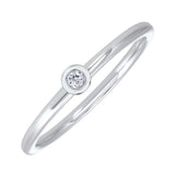 14KT White Gold Solitaire Ring