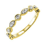 14KT Yellow Gold & Diamond Stackable Fashion Ring  - 1/3 ctw