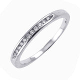 14KT White Gold & Diamond Sparkle Fashion Ring  - 1/10 ctw