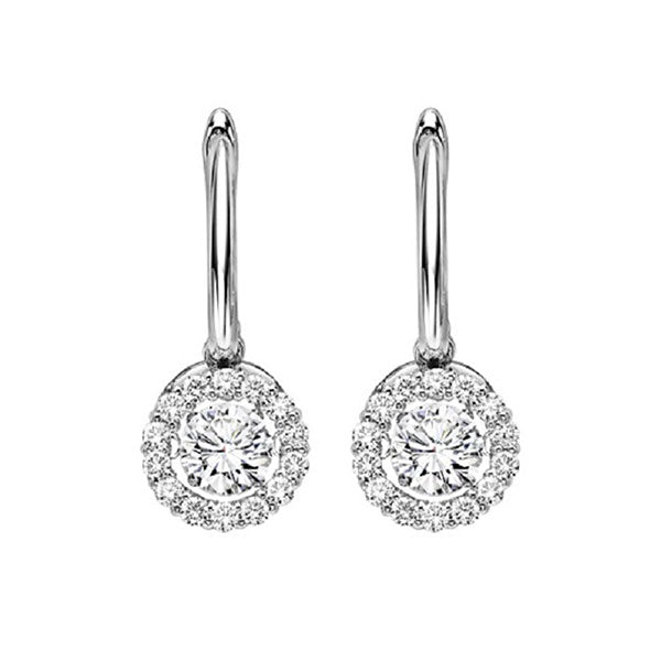 14KT White Gold & Diamonds Stunning Fashion Earrings - 7/8 ctw