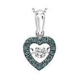 10KT White Gold & Diamond Rhythm Of Love Neckwear Pendant   - 1/5 ctw