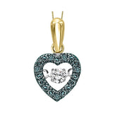 14KT Yellow Gold & Diamond Rhythm Of Love Neckwear Pendant  - 1/5 ctw