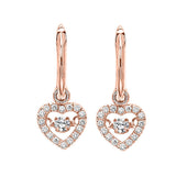 10KT Pink Gold & Diamond Rhythm Of Love Fashion Earrings  - 1/5 ctw