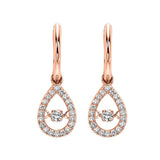 14KT Pink Gold & Diamond Rhythm Of Love Fashion Earrings  - 1/5 ctw