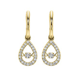 14KT Yellow Gold & Diamond Rhythm Of Love Fashion Earrings  - 1/5 ctw