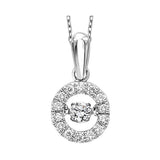 10KT White Gold & Diamonds Stunning Neckwear Pendant - 1/5 ctw