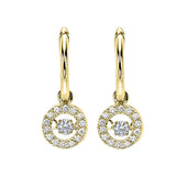 10KT Yellow Gold & Diamond Rhythm Of Love Fashion Earrings   - 1/4 ctw