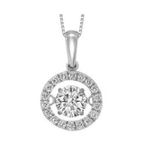 14KT White Gold & Diamond Classic Book Rhythm Of Love Neckwear Pendant  - 1 ctw