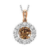 14KT Pink Gold & Diamond Rhythm Of Love Neckwear Pendant  - 1-1/4 ctw