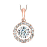 14KT Pink Gold & Diamond Rhythm Of Love Neckwear Pendant  - 1-1/4 ctw