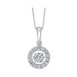 14KT White Gold & Diamond Classic Book Rhythm Of Love Neckwear Pendant  - 1/2 ctw