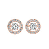 14KT Pink Gold & Diamond Rhythm Of Love Fashion Earrings   - 1/5 ctw