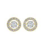 14KT Yellow Gold & Diamond Rhythm Of Love Fashion Earrings  - 1/2 ctw