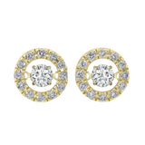 14KT Yellow Gold & Diamond Rhythm Of Love Fashion Earrings  - 3/4 ctw