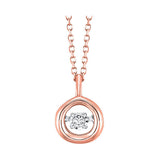 10KT Pink Gold & Diamond Rhythm Of Love Neckwear Pendant  - 1/10 ctw