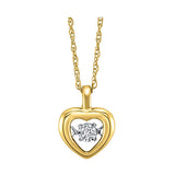 10KT Yellow Gold & Diamond Rhythm Of Love Neckwear Pendant  - 1/10 ctw