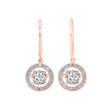 14KT Pink Gold & Diamond Rhythm Of Love Fashion Earrings  - 2 ctw