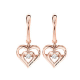 Silver (SLV 995) Diamond Rhythm Of Love Fashion Earrings  - 1/10 ctw